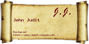 Jehn Judit névjegykártya